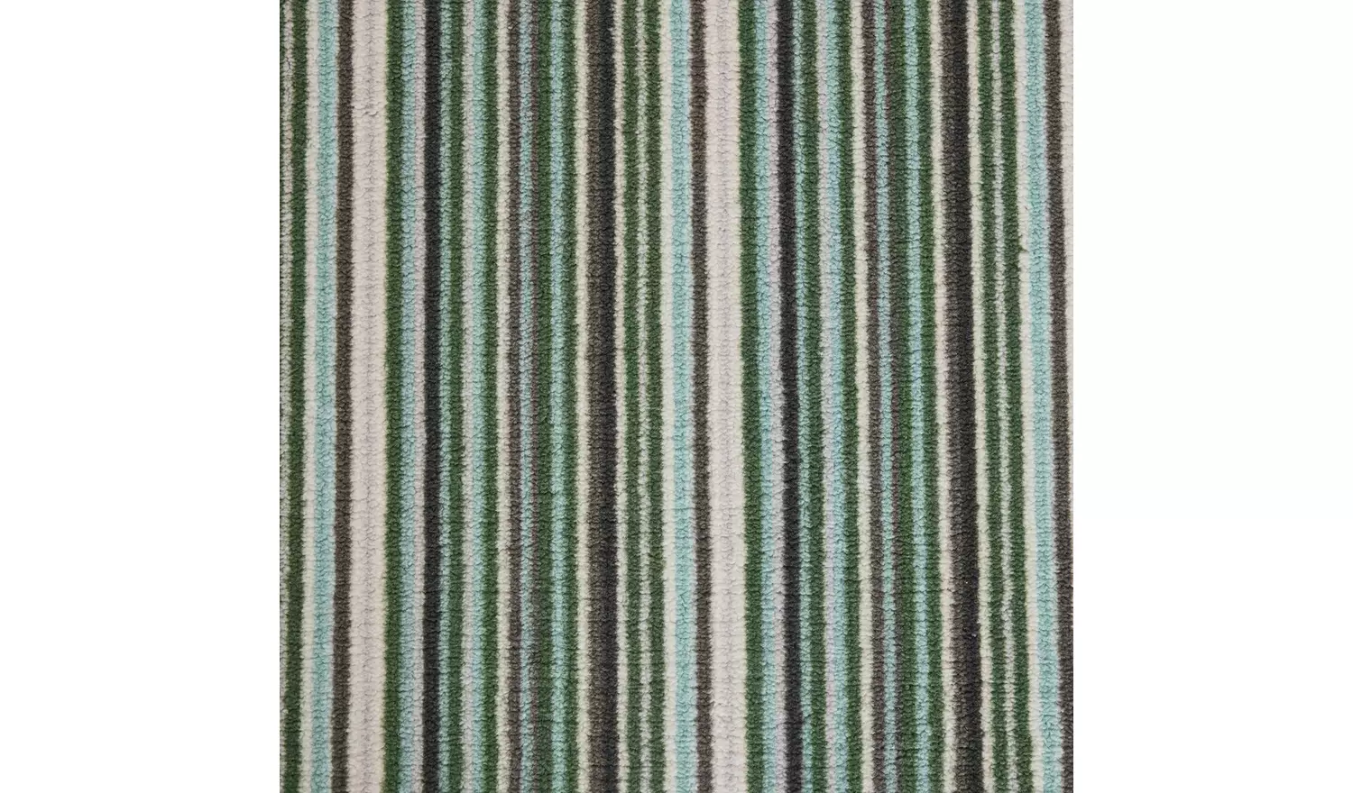 Habitat Skinny Stripe Green Runner & Mat Set - 180x57cm