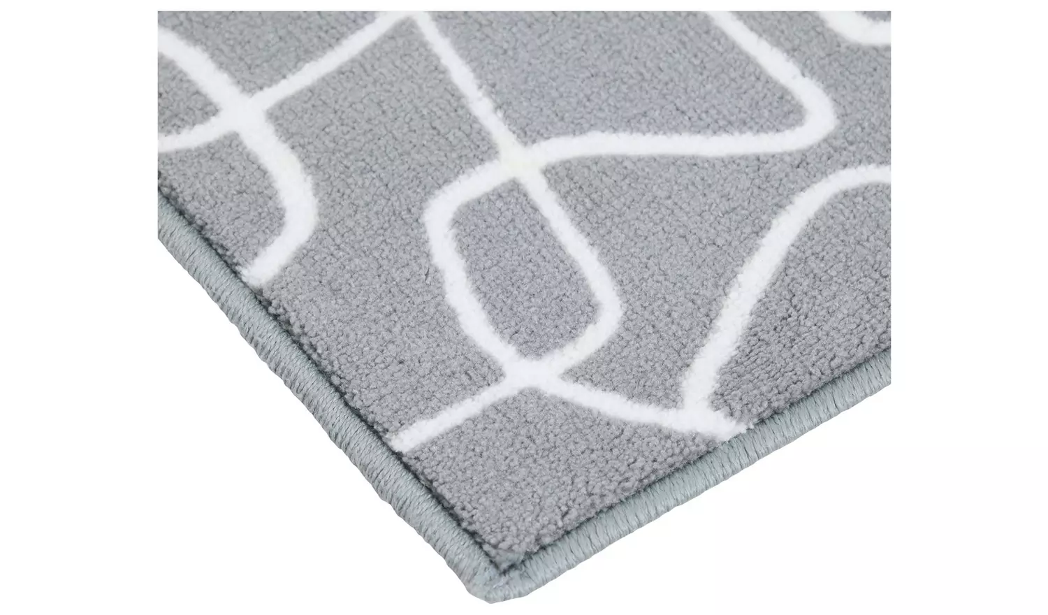 Habitat Scribble Washable Grey Runner & Mat Set - 180x57cm