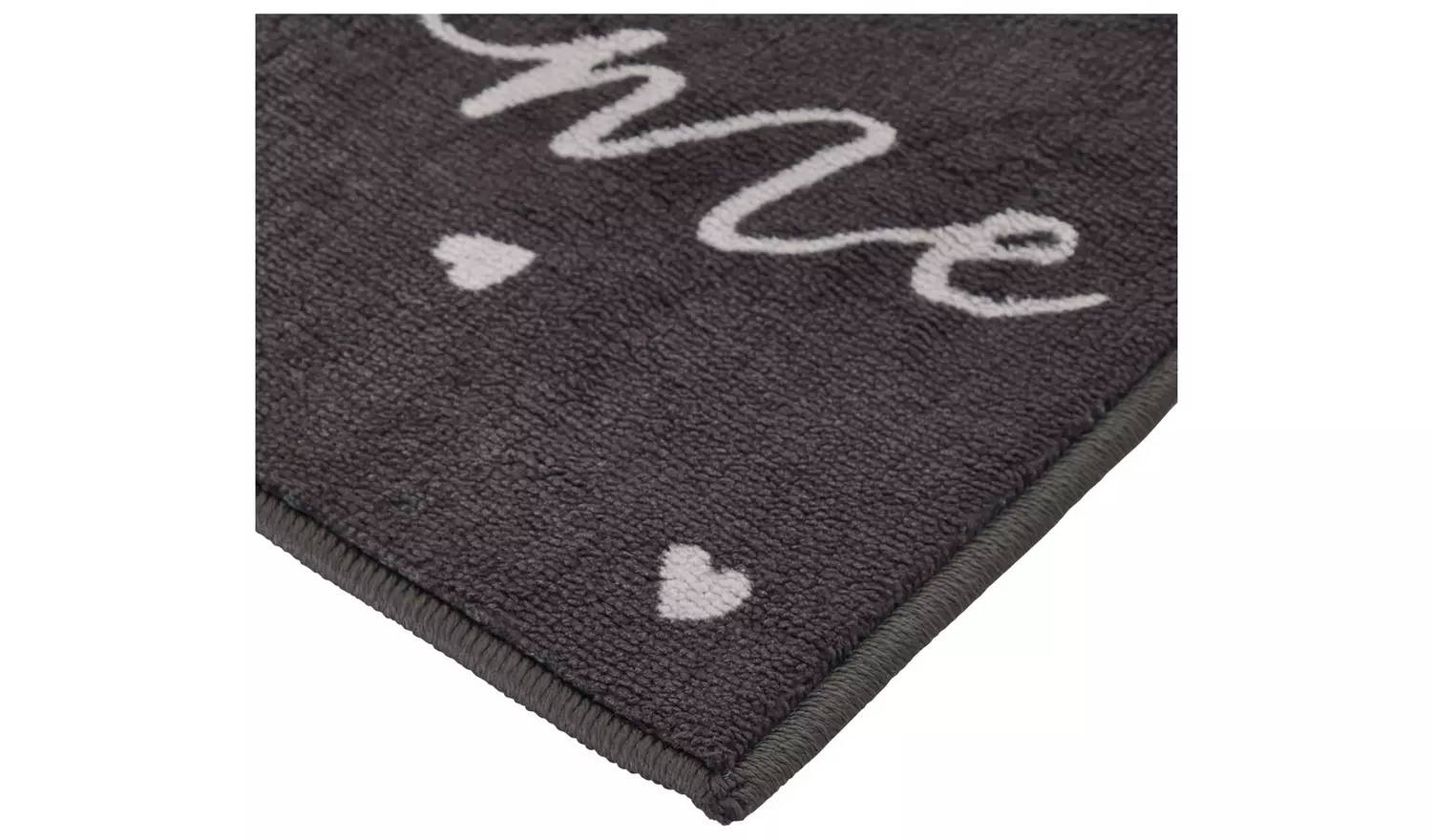 Argos Home Ditsy Heart Washable Cut Pile Doormat - 57x40cm