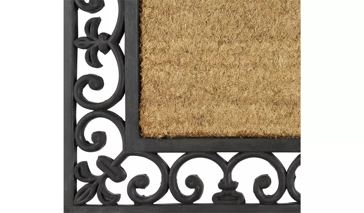 Argos Home Traditional Black & Natural Short Pile Doormat