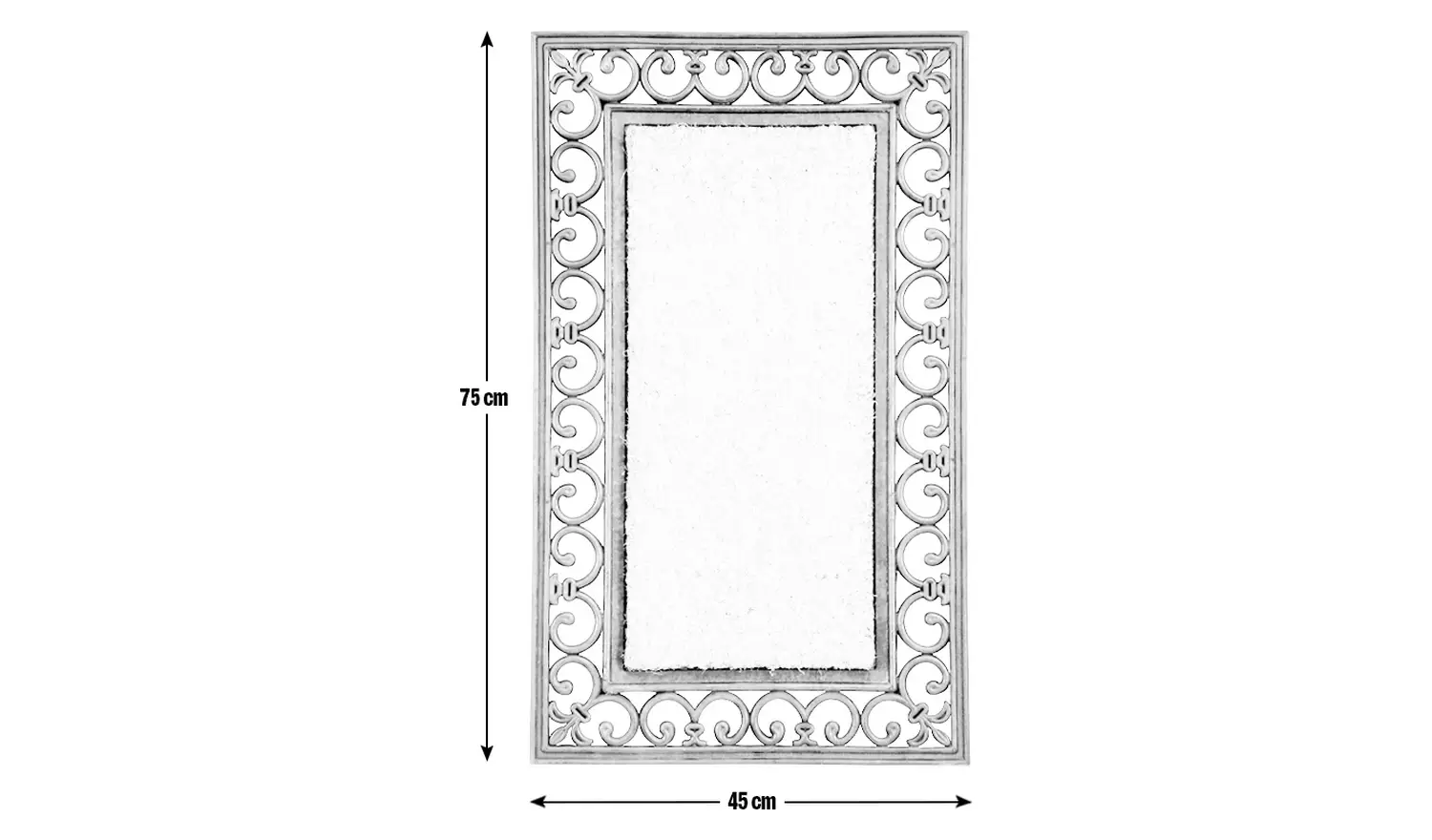 Argos Home Traditional Black & Natural Short Pile Doormat