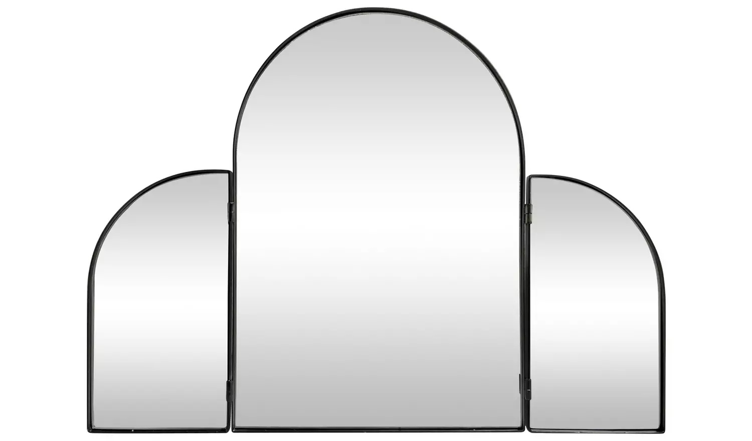 Habitat Black Folding Arch Dressing Table Mirror - 70x50cm