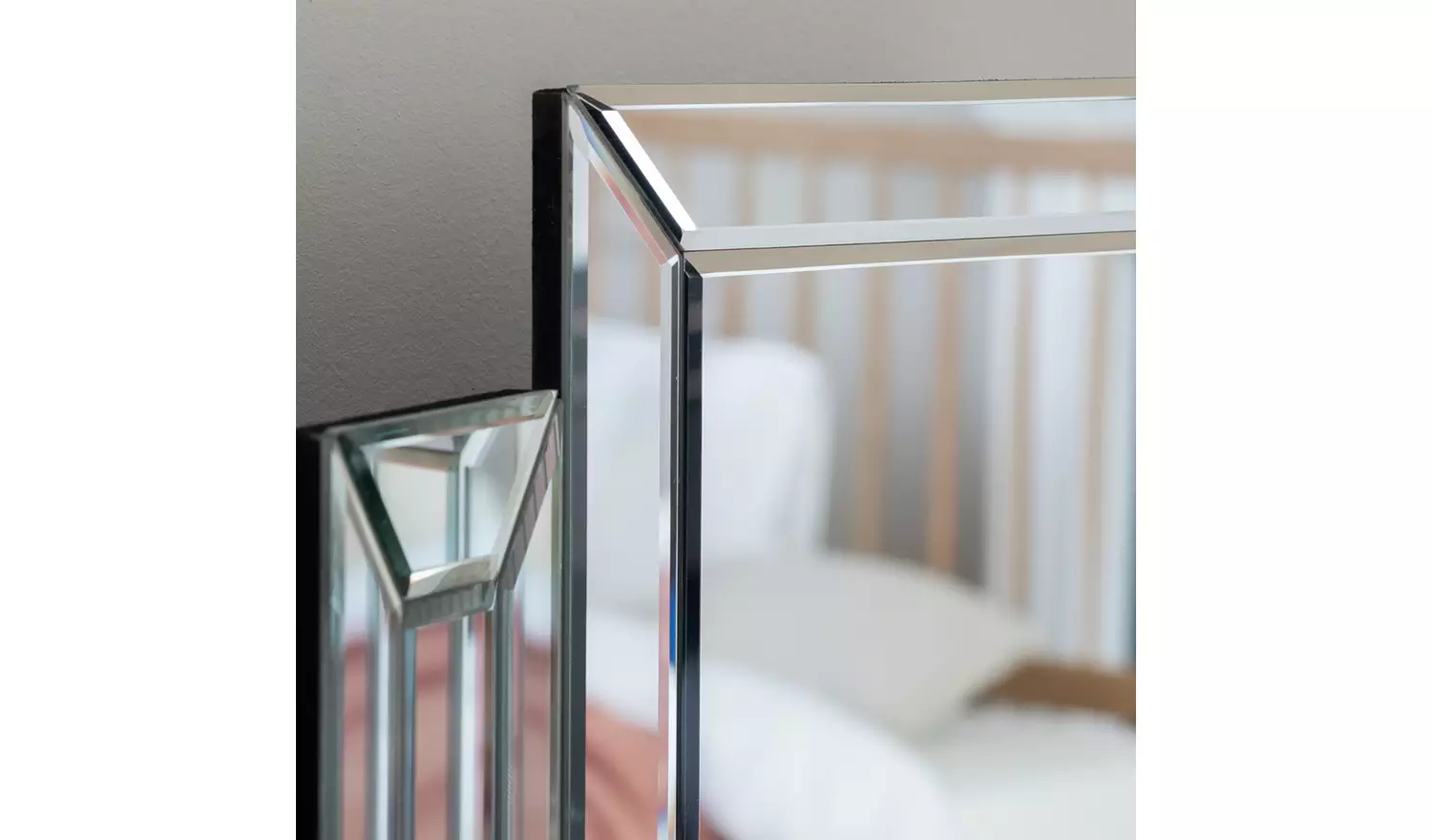 Habitat Black Folding Bevelled Dressing Table Mirror-50x56cm