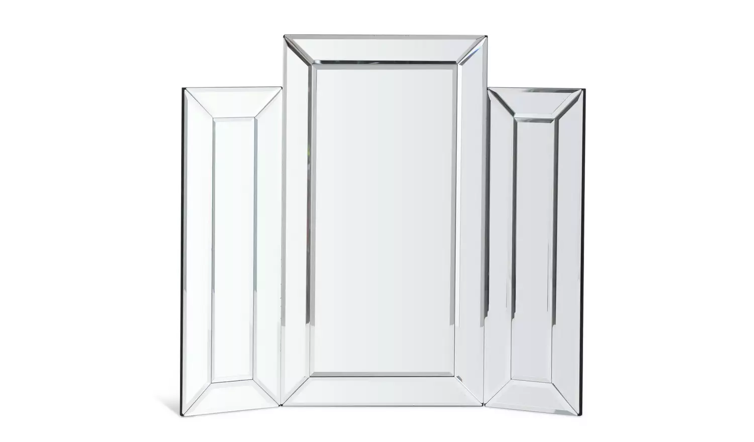 Habitat Black Folding Bevelled Dressing Table Mirror-50x56cm