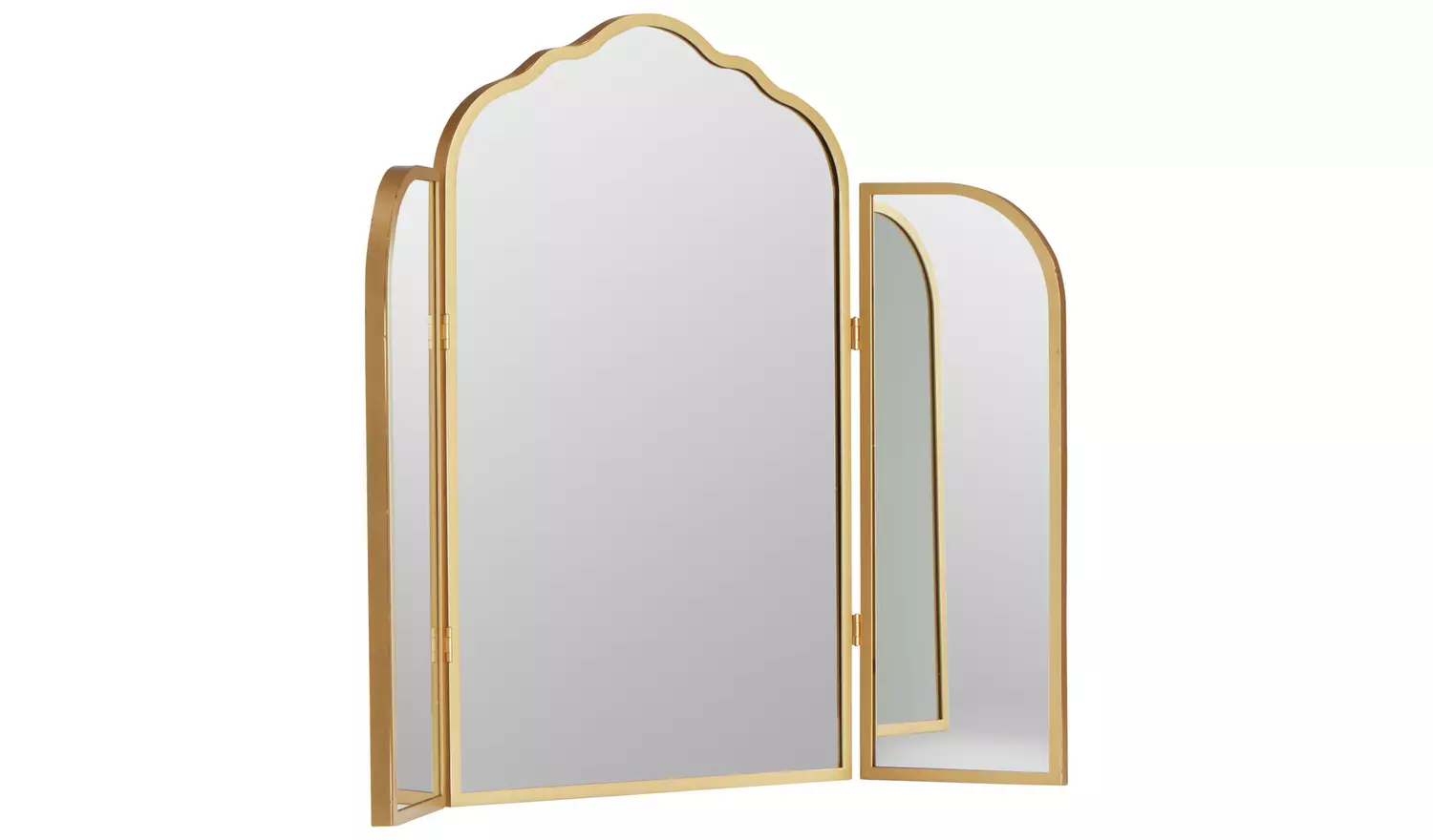 Argos Home Gold Vintage Curved Dressing Table Mirror-75x60cm