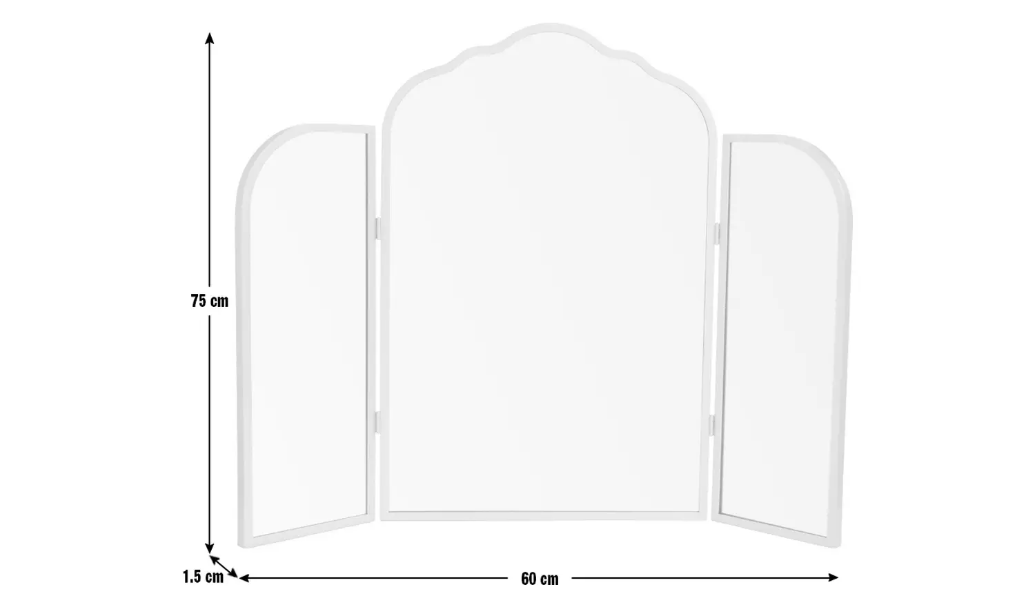 Argos Home Gold Vintage Curved Dressing Table Mirror-75x60cm