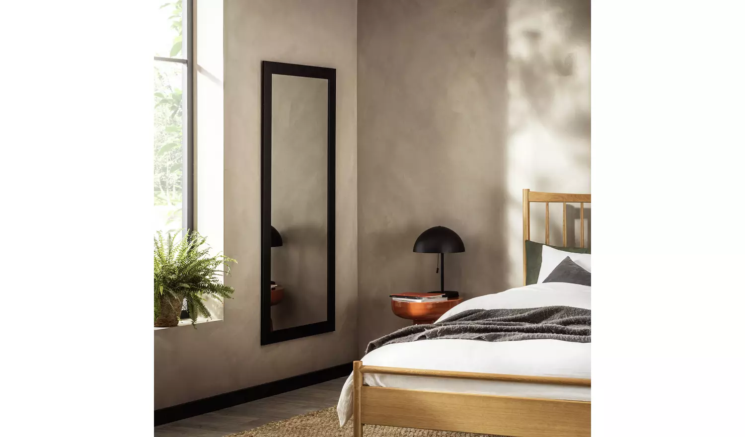 Habitat Black Full Length Wall Mirror - 150x65cm