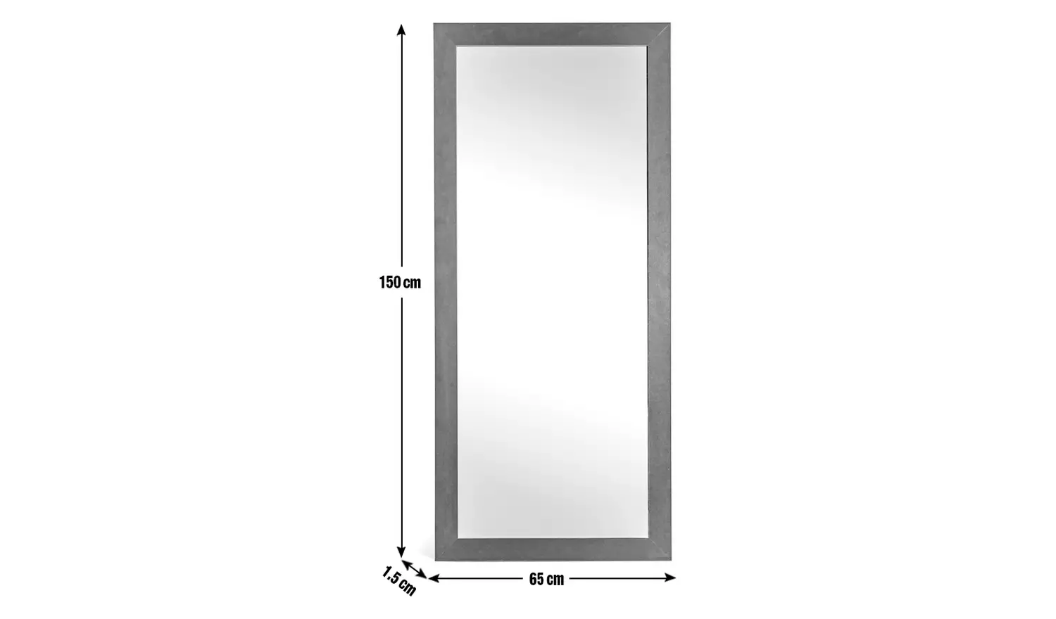 Habitat Black Full Length Wall Mirror - 150x65cm