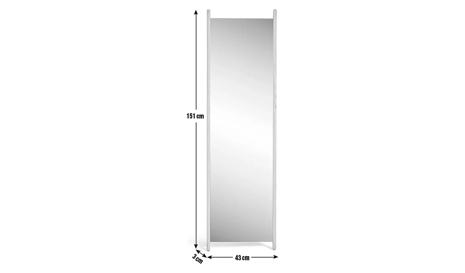 Habitat Solid Ash Full Length Wall Mirror - 151x43cm