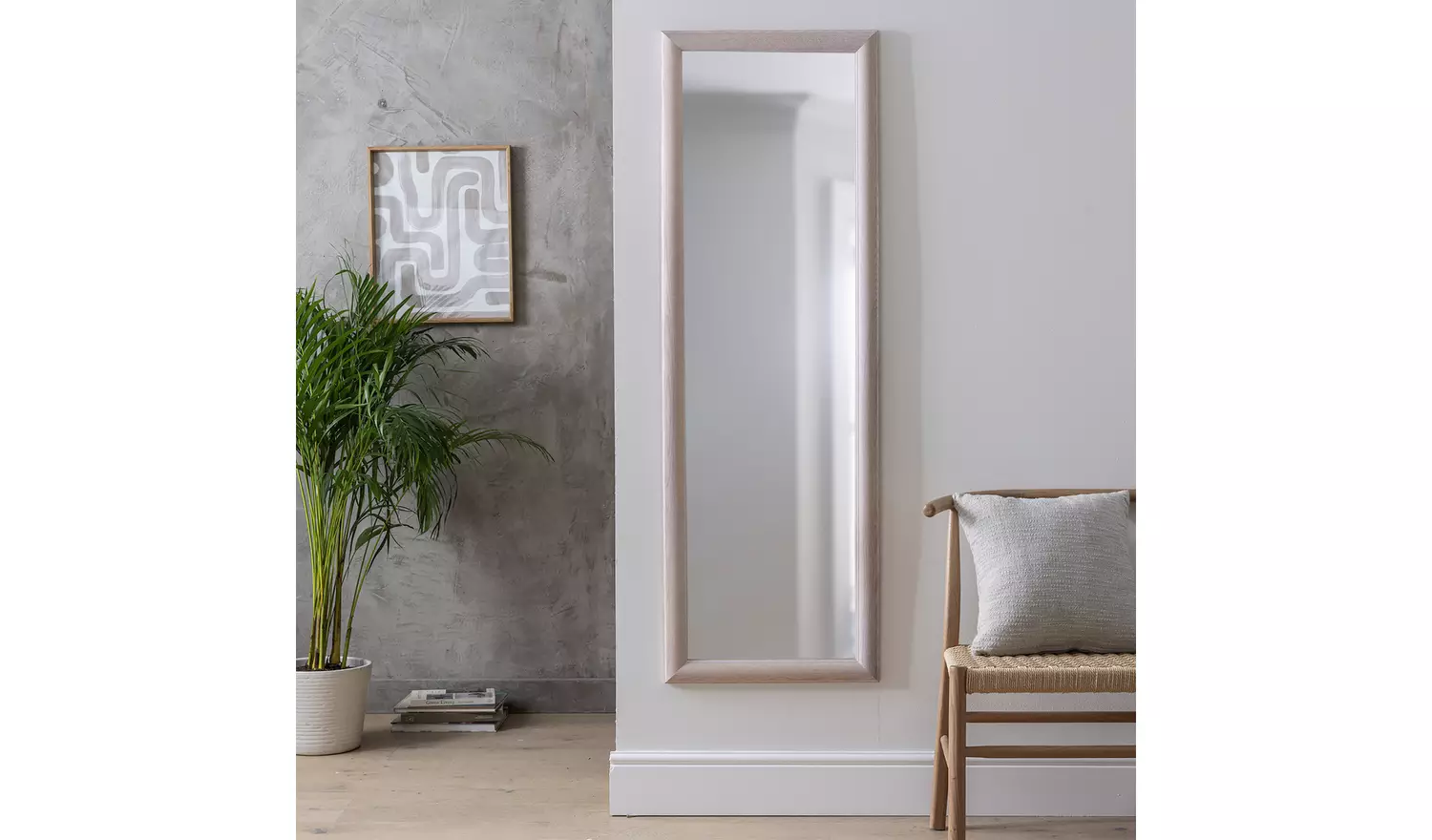 Habitat Oak Effect Full Length Wall Mirror - 150x50cm