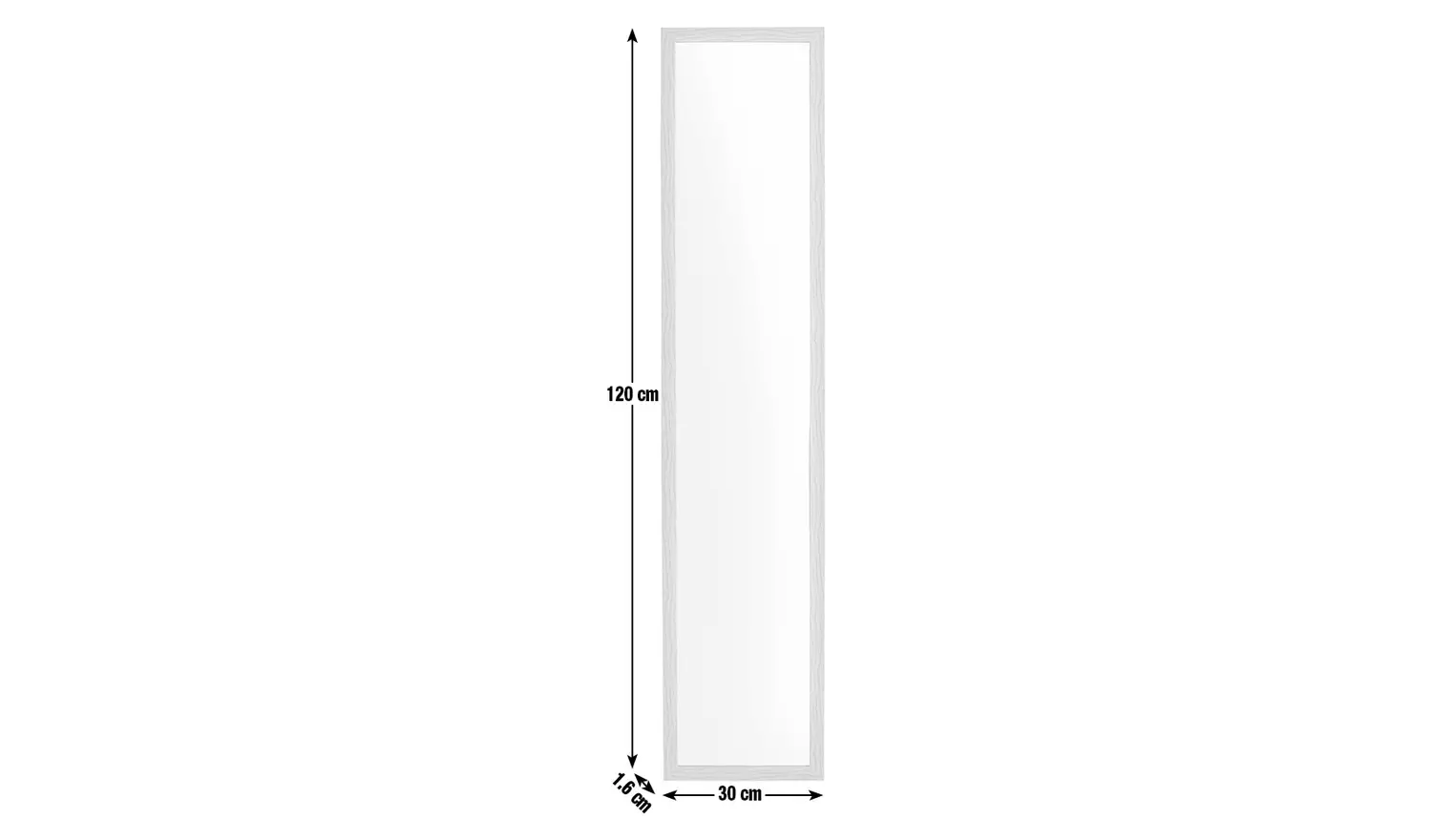 Home Essentials Oak Effect Full Length Over the Door Mirror