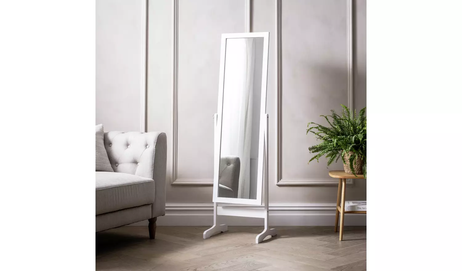 Argos Home White Free Standing Cheval Mirror - 146x41cm