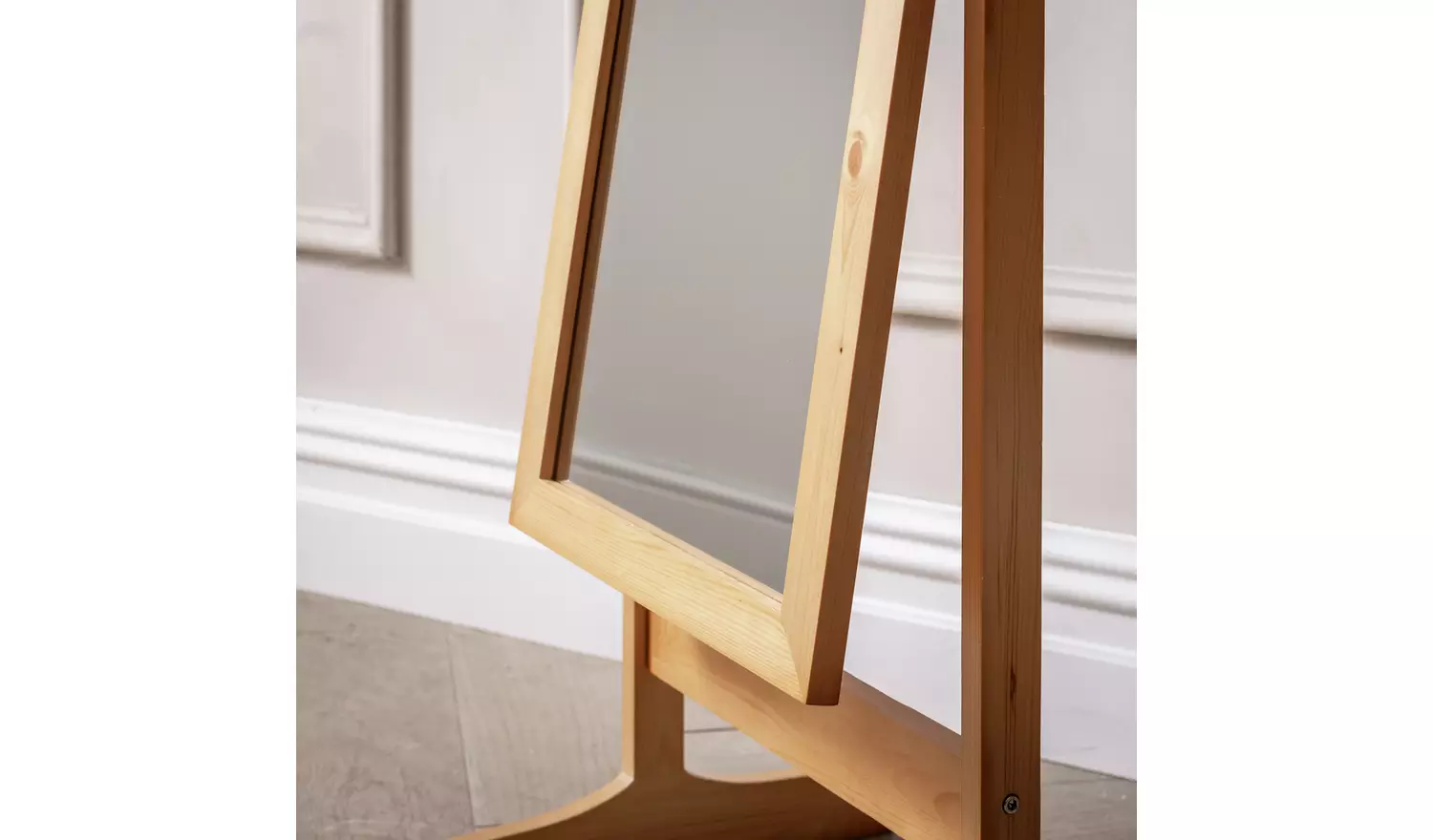 Argos Home Oak Free Standing Cheval Mirror - 146x41cm