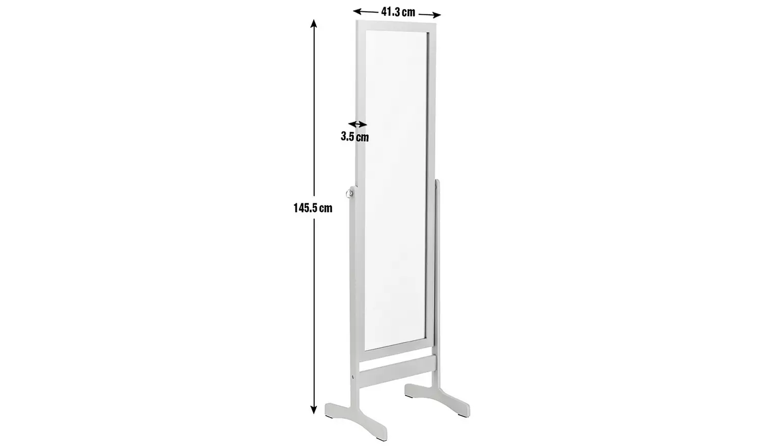 Argos Home Grey Free Standing Cheval Mirror - 146x41cm