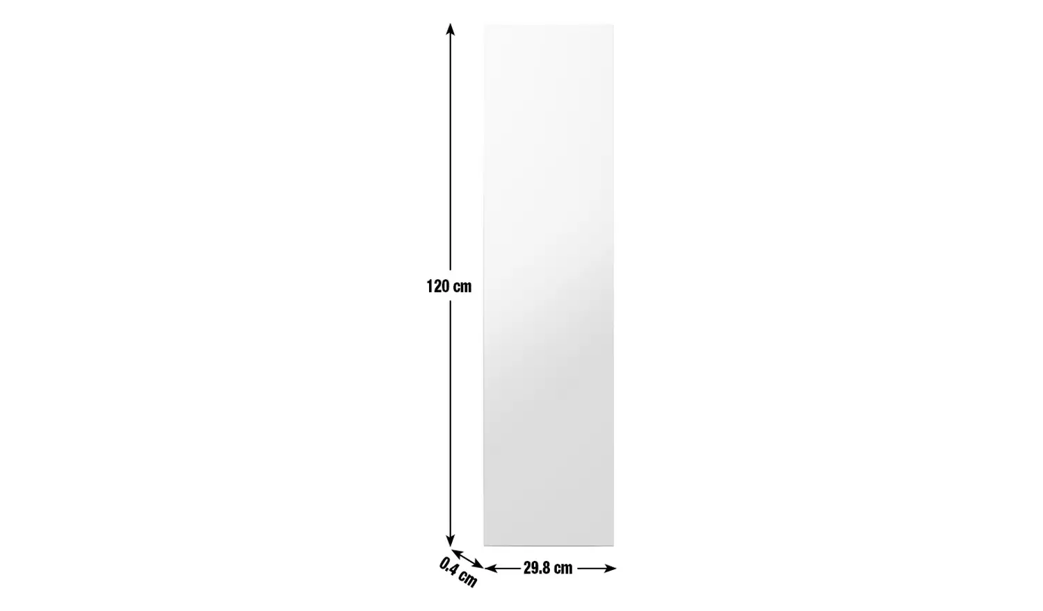 Argos Home Frameless Full Length Wall Mirror -120X30cm