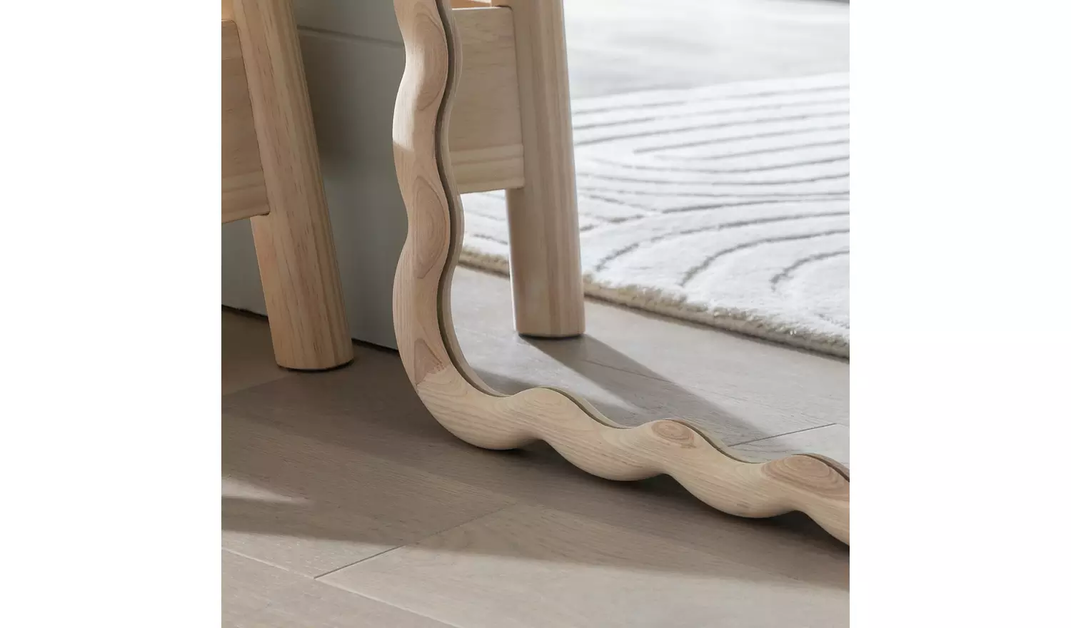 Habitat Solid Ash Full Length Wavy Wall Mirror -150x55cm