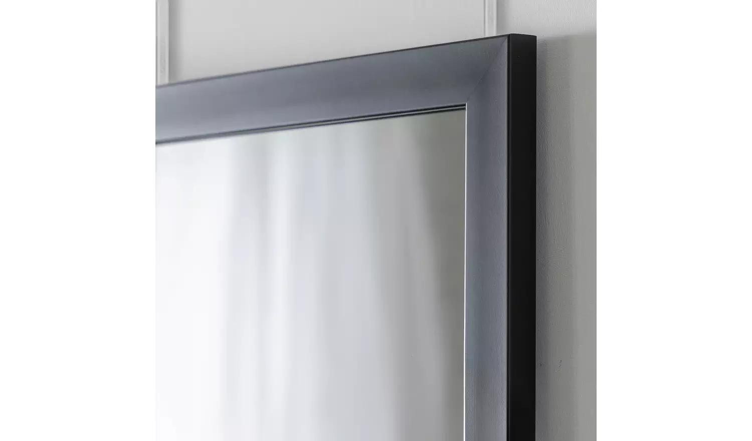 Home Essentials Black Full Length Over the Door Mirror