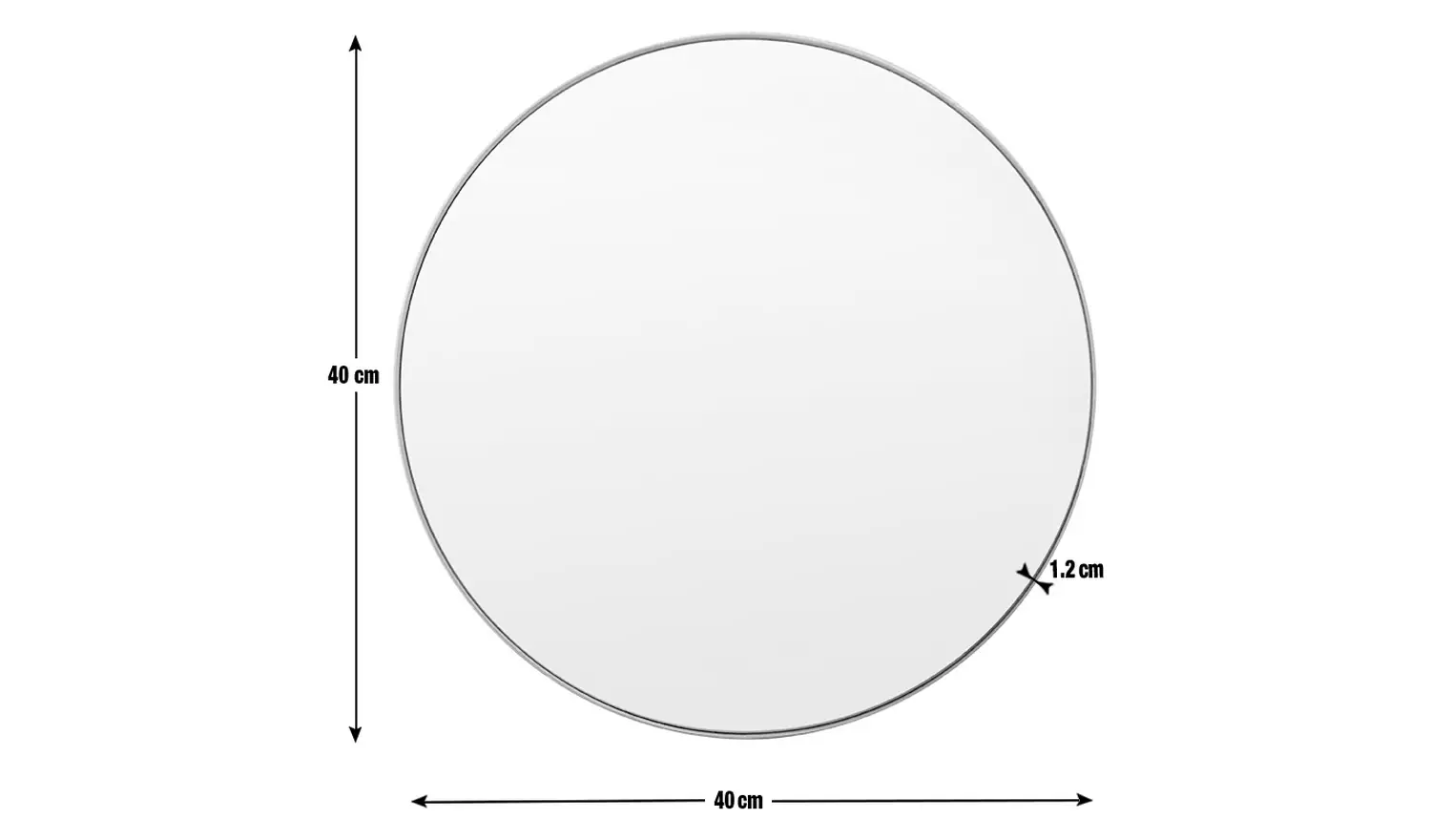 Habitat Gold Finish Round Wall Mirror - 40x40cm