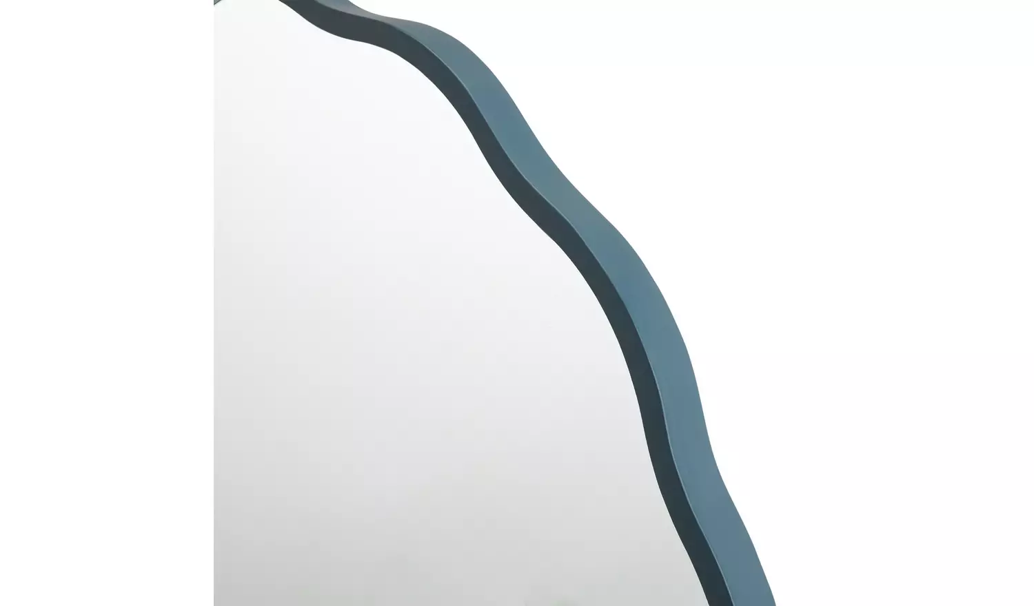 Habitat Blue Wavy Wall Mirror - 50x50cm
