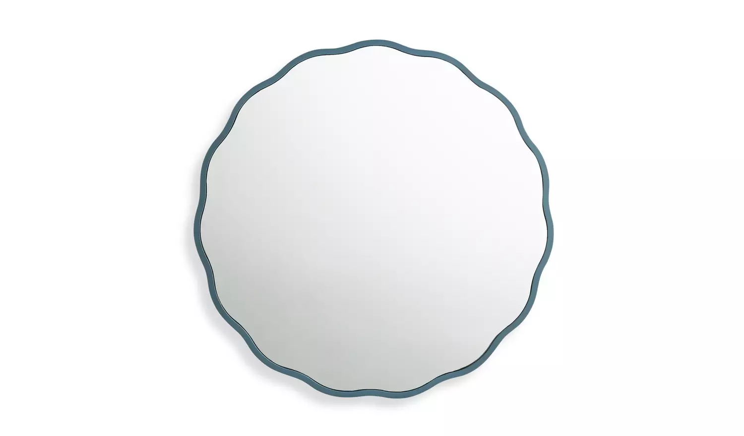 Habitat Blue Wavy Wall Mirror - 50x50cm