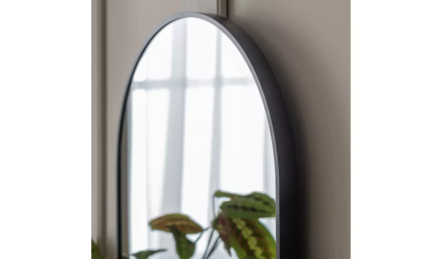 Habitat Black Arch Wall Mirror - 60x45cm