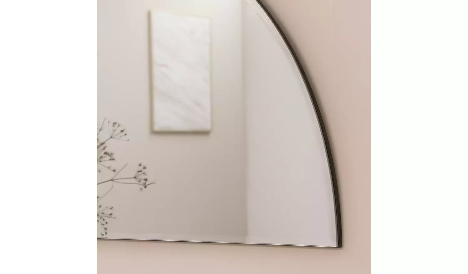 Habitat Frameless Half Circle Wall Mirror - 45x90cm
