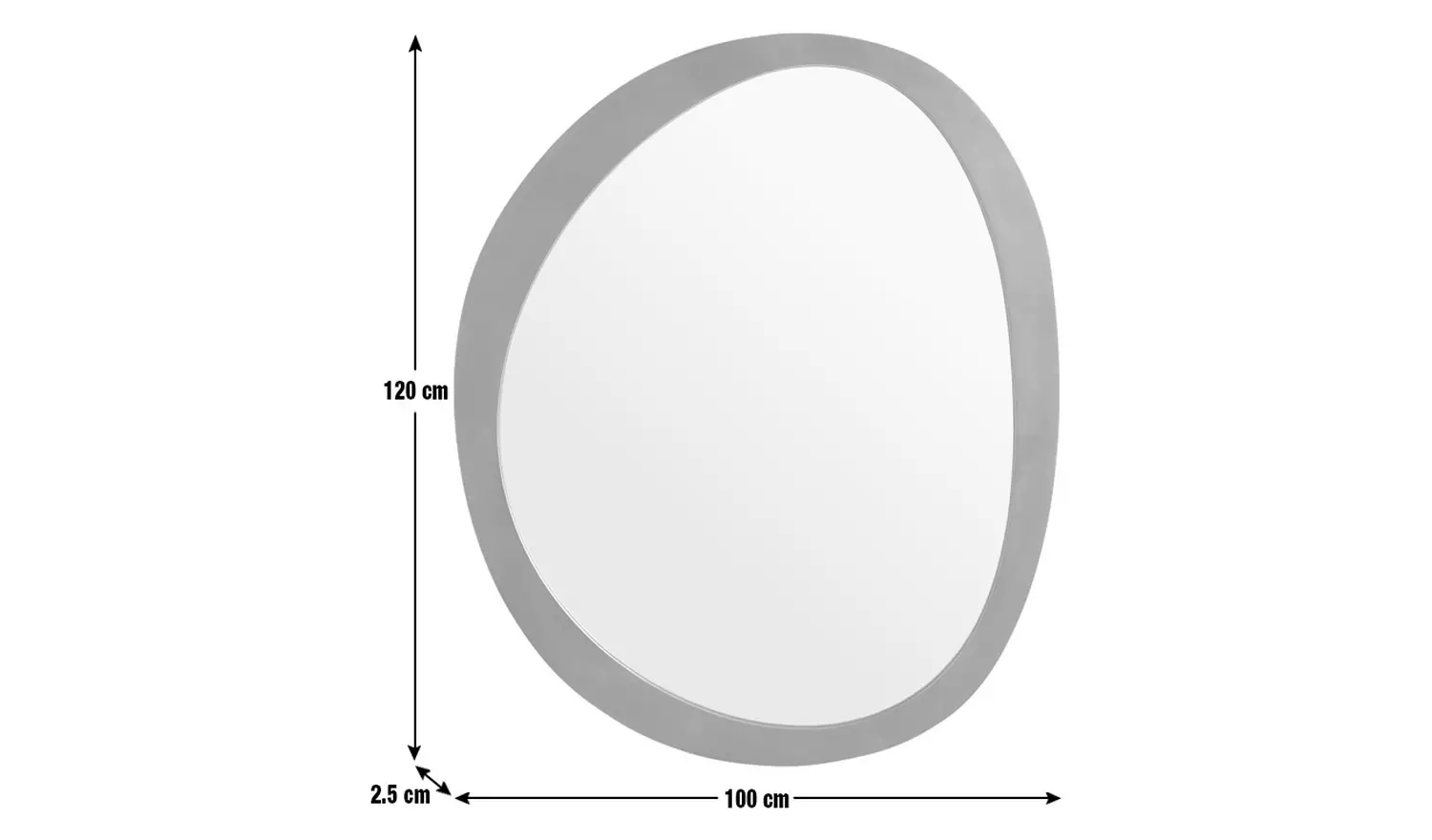 Habitat Mango Wood Irregular Wall Mirror - 120x100cm