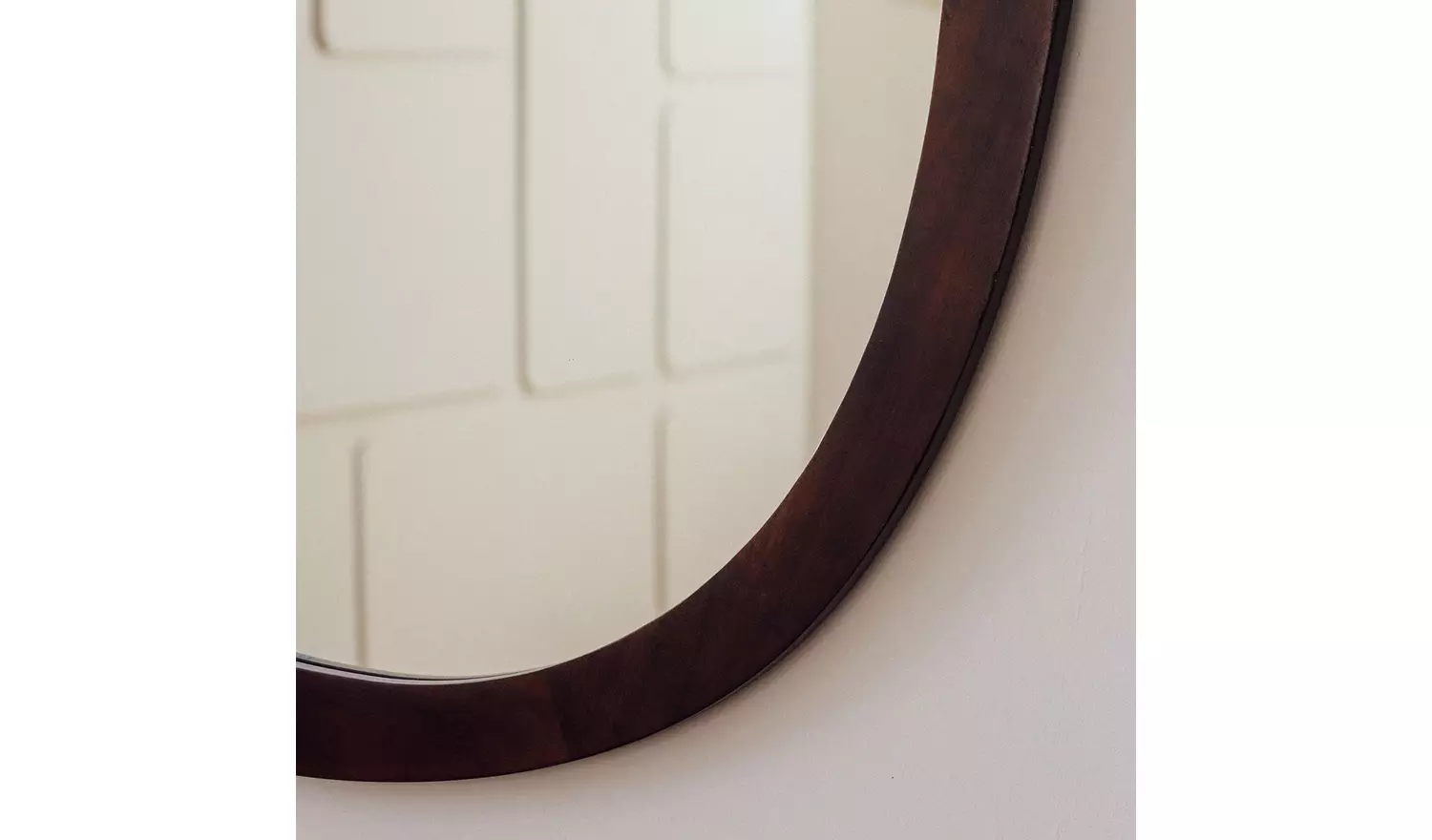 Habitat Mango Wood Irregular Wall Mirror - 120x100cm