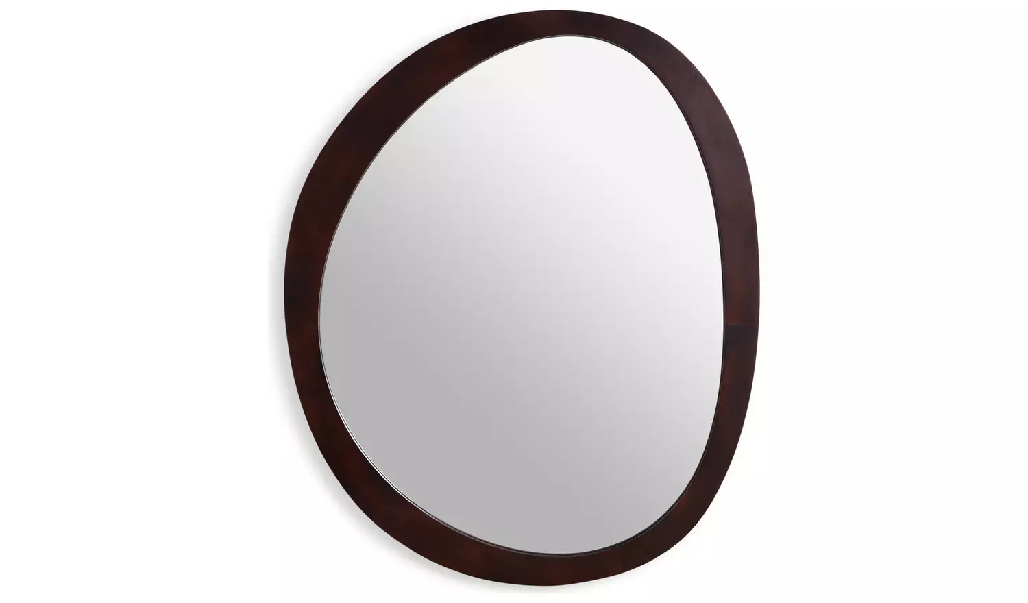 Habitat Mango Wood Irregular Wall Mirror - 120x100cm