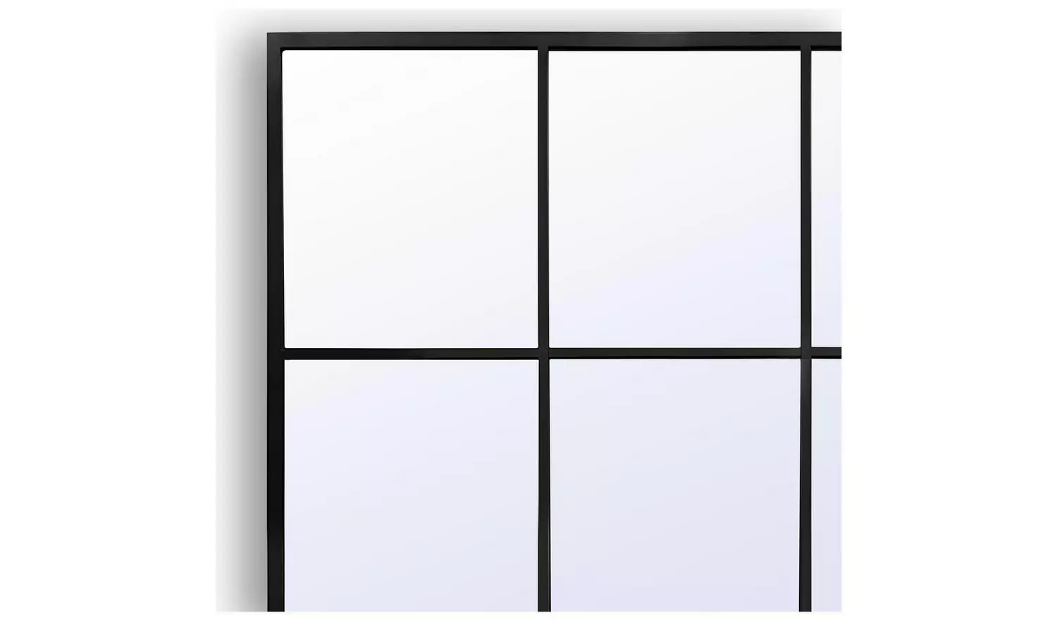 Habitat Black Window Wall Mirror - 120x80cm