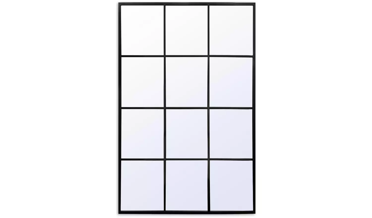 Habitat Black Window Wall Mirror - 120x80cm