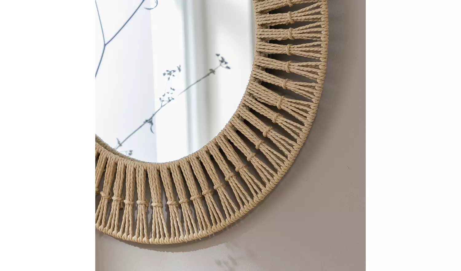 Habitat Rope Round Wall Mirror - 50x50cm