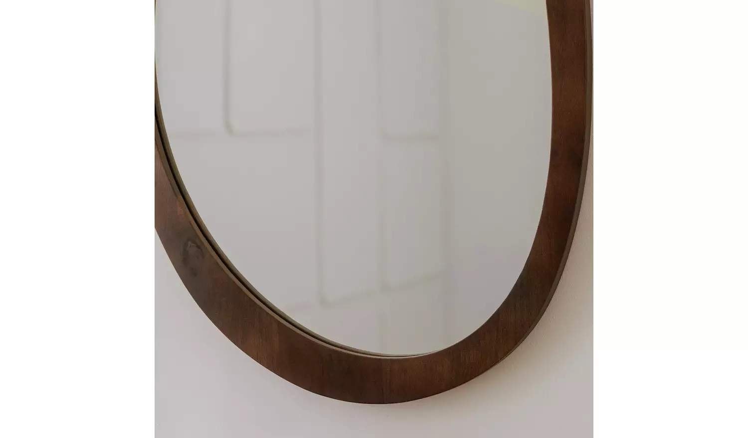Habitat Mango Wood Irregular Wall Mirror - 70x45cm