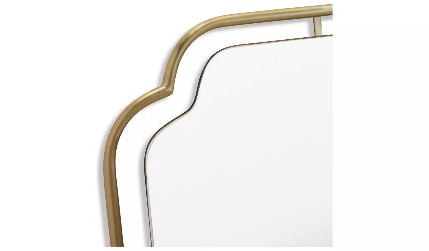 Habitat Gold Art Deco Wavy Wall Mirror - 85x65cm