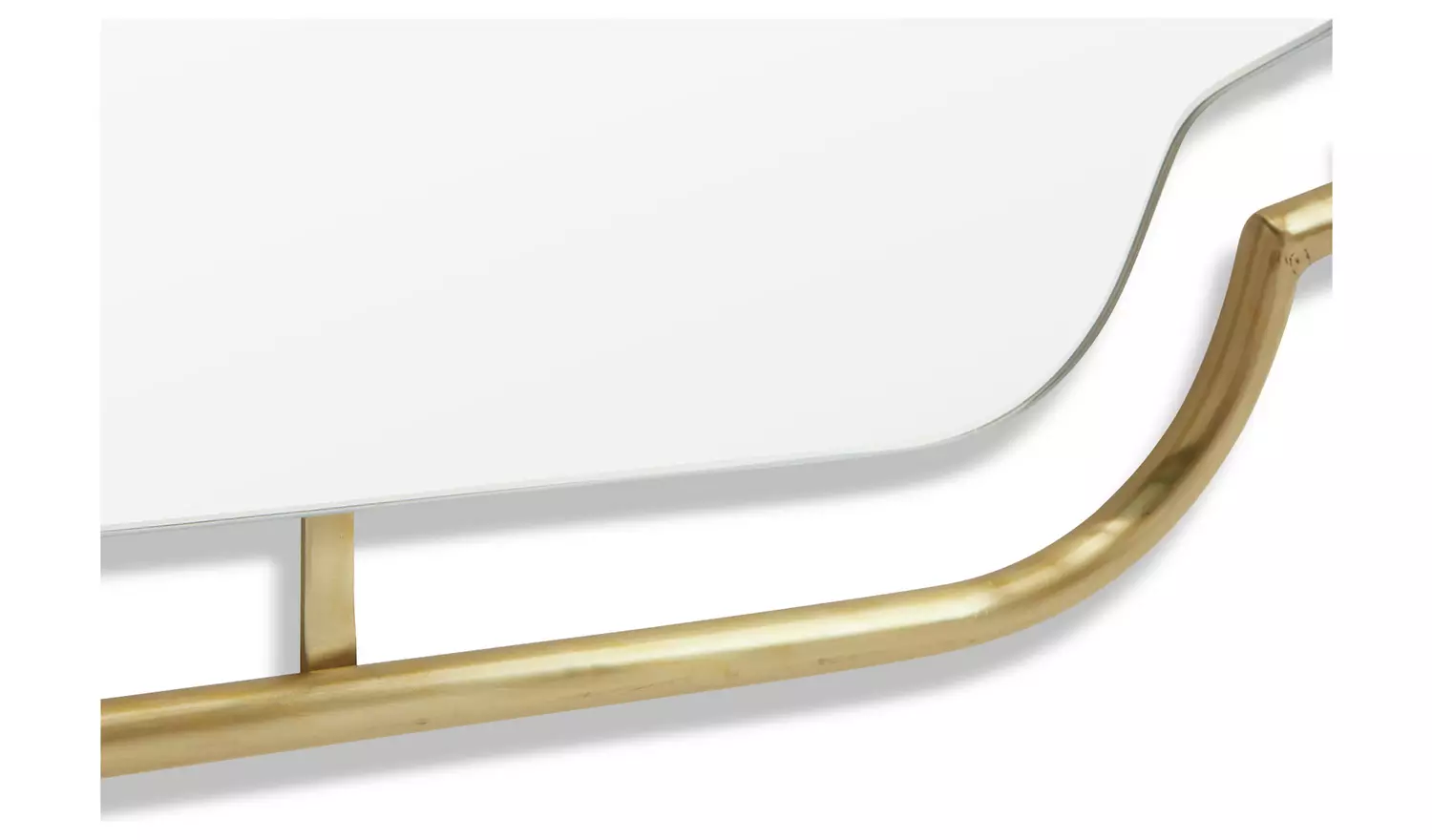 Habitat Gold Art Deco Wavy Wall Mirror - 85x65cm