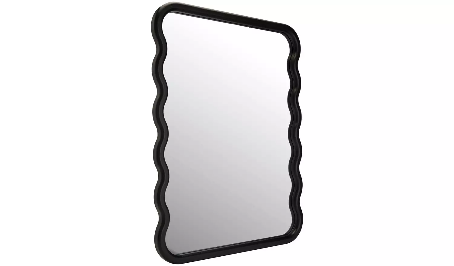 Habitat Black Wiggle Wall Mirror - 60x80cm