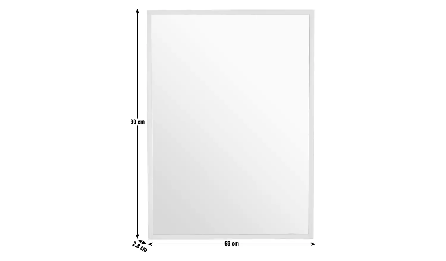 Home Essentials Grey Wall Mirror - 90x65cm