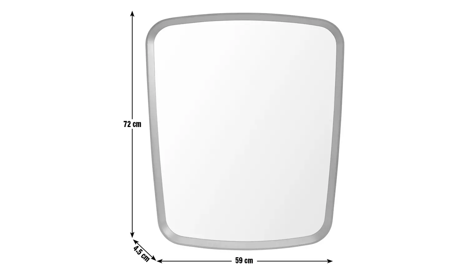 Habitat Solid Walnut Oval Wall Mirror - 72x59cm