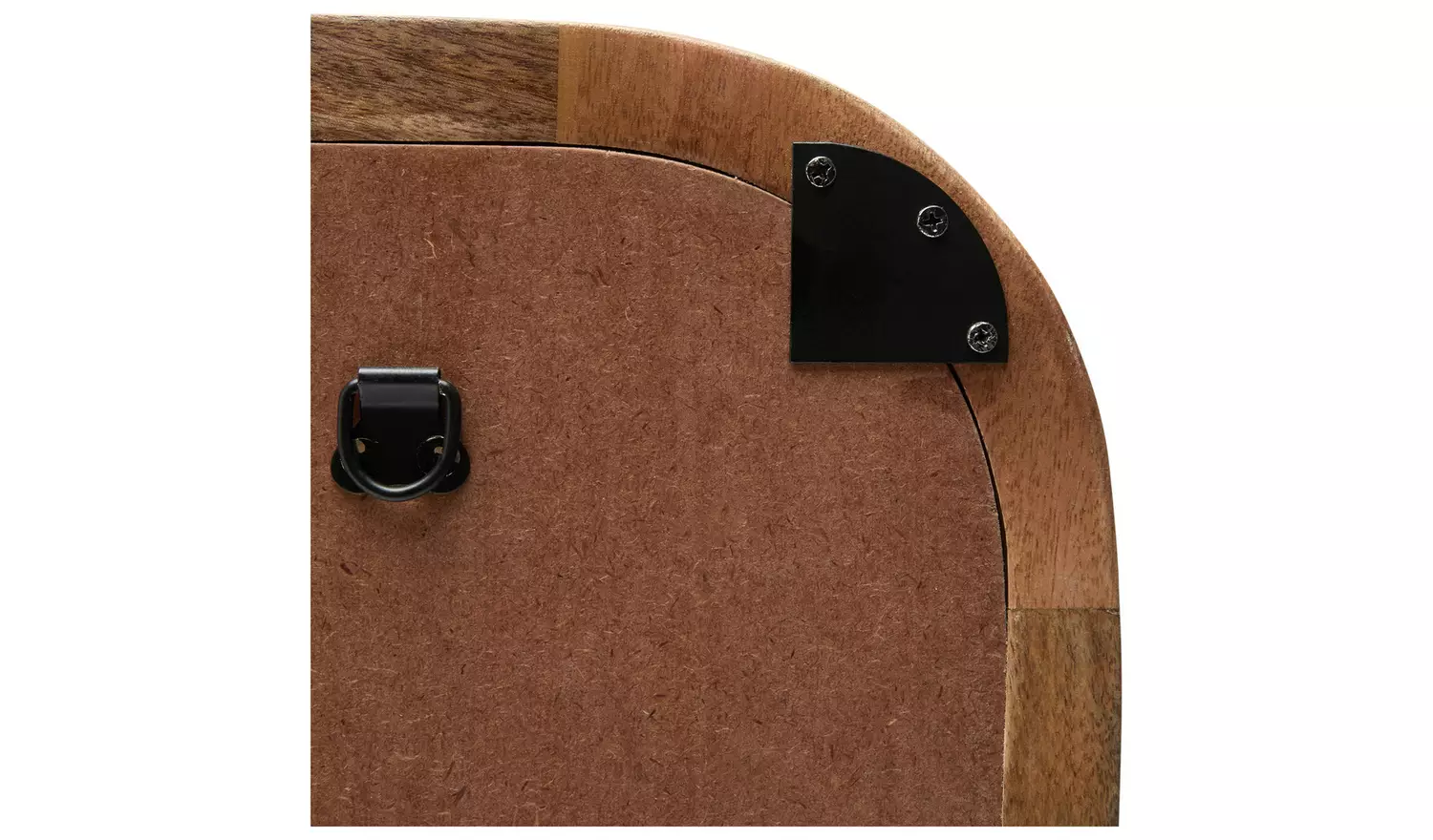 Habitat Brown Chunky Mango Wood Wall Mirror- 50x50cm