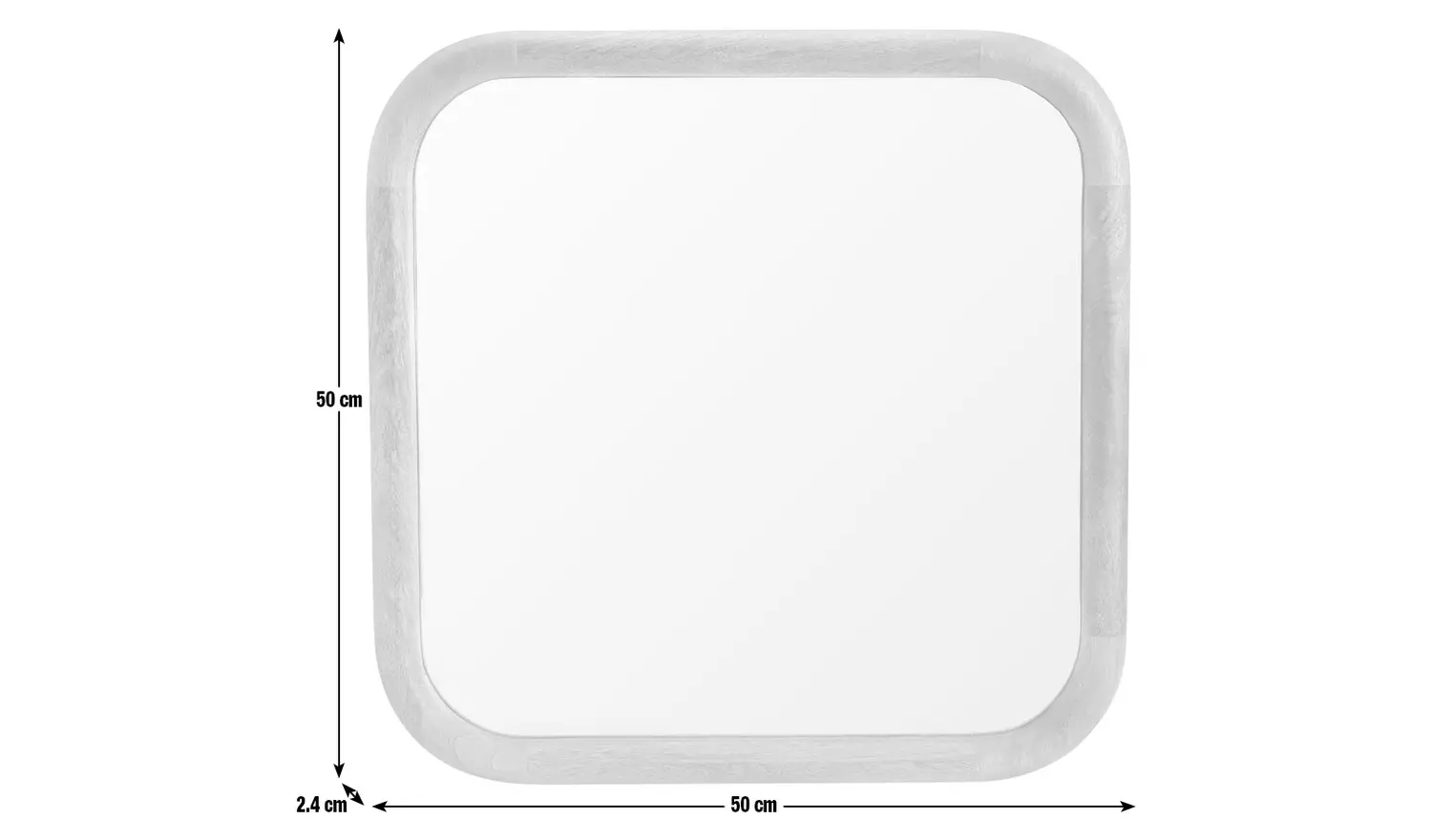 Habitat Brown Chunky Mango Wood Wall Mirror- 50x50cm