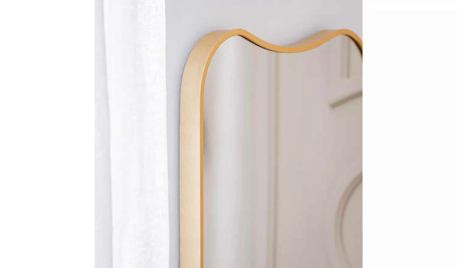 Argos Home Gold Full Length Curved Wall Mirror - 140x40cm