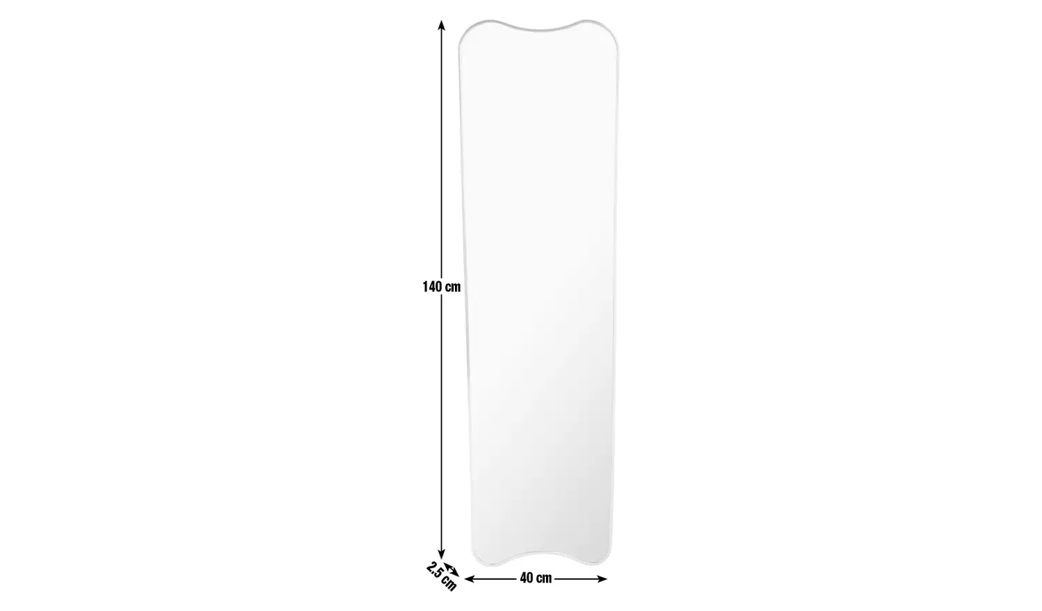 Argos Home Gold Full Length Curved Wall Mirror - 140x40cm
