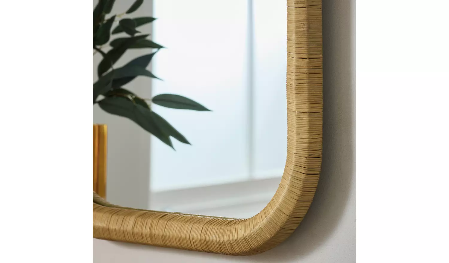 Habitat Rattan Wall Mirror - 80x60cm