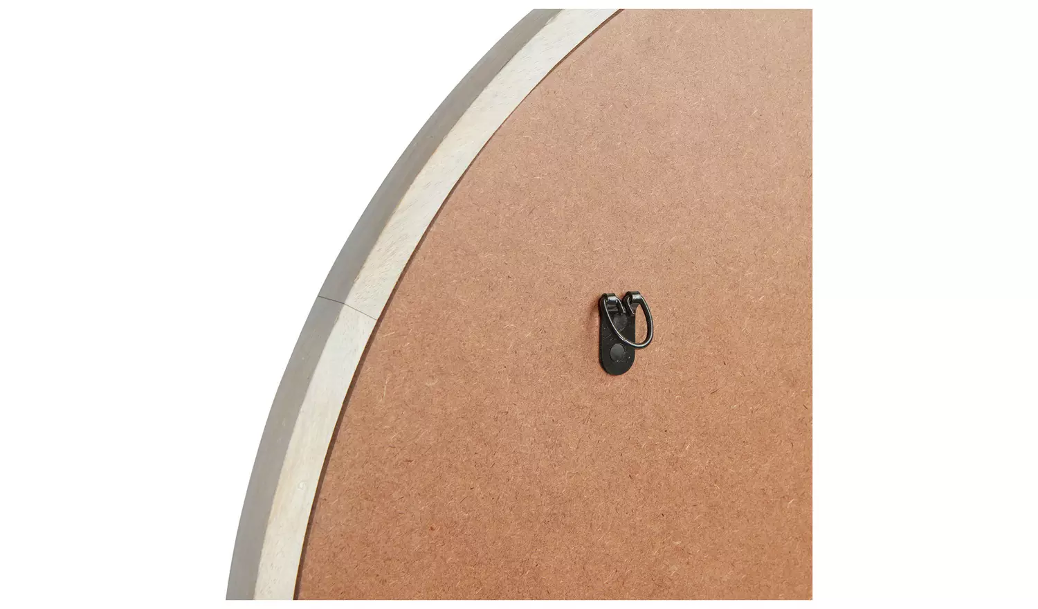 Habitat White Wood Stain Window Round Wall Mirror - 70x70cm