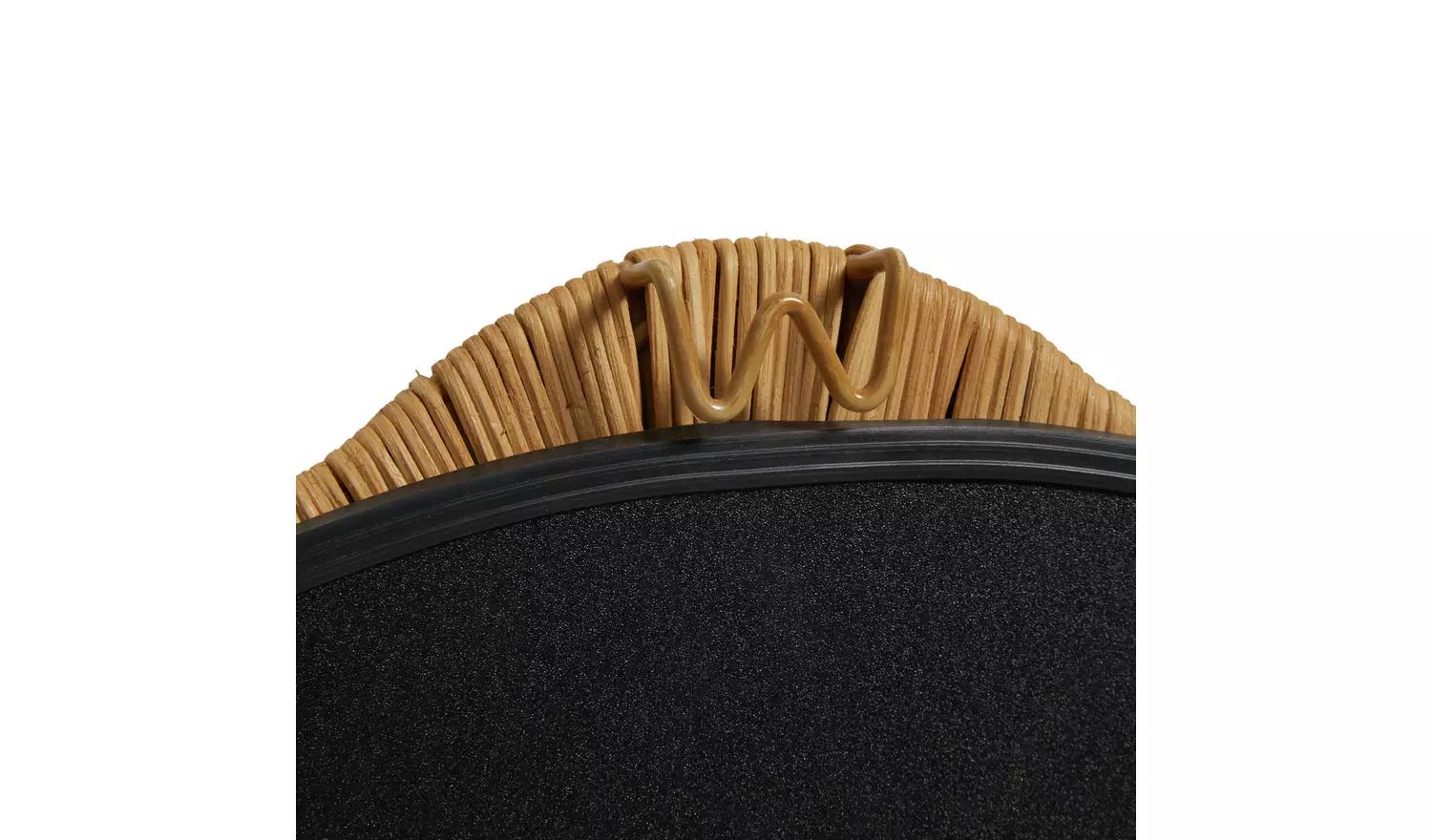 Habitat Rattan Round Wavy Wall Mirror - 60x60cm