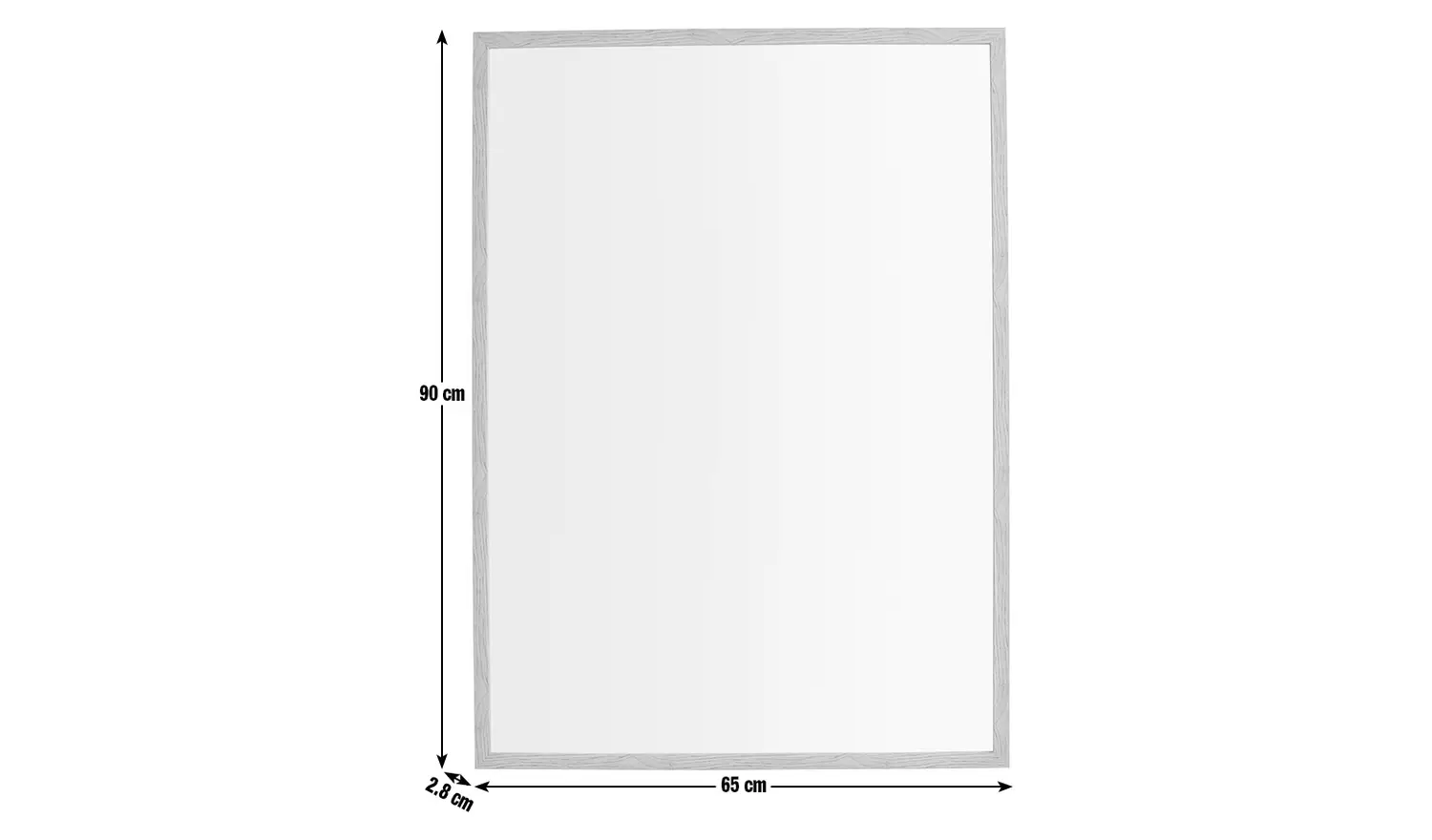 Home Essentials Oak Effect Wall Mirror - 90x65cm