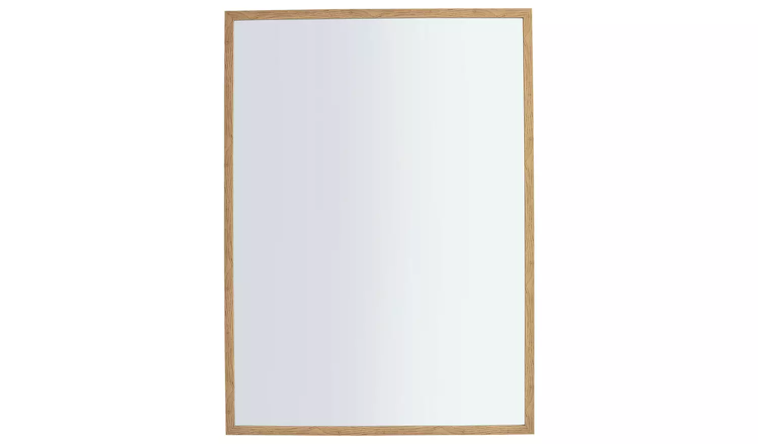 Home Essentials Oak Effect Wall Mirror - 90x65cm