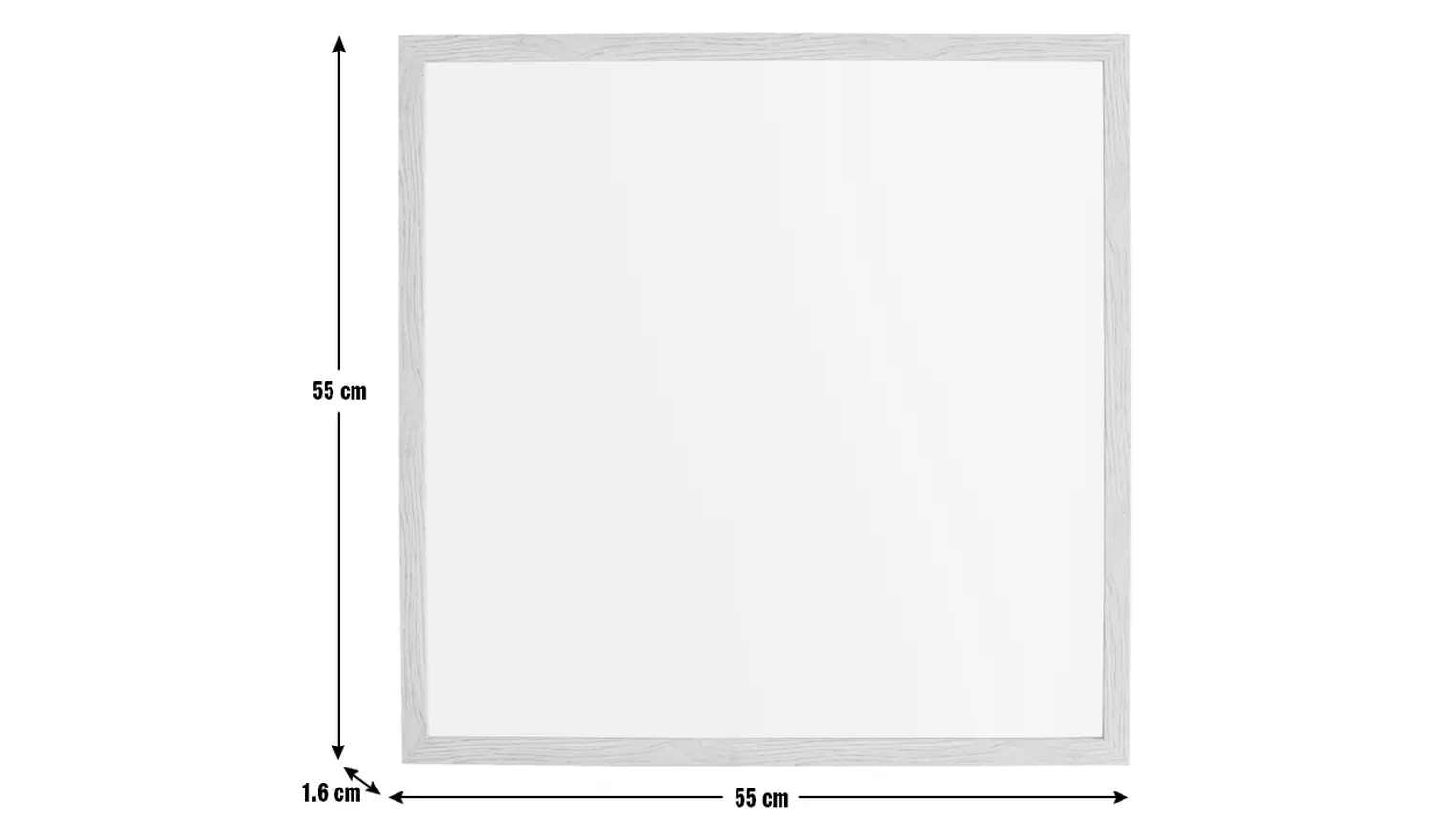 Home Essentials Oak Effect Square Wall Mirror - 55x55cm