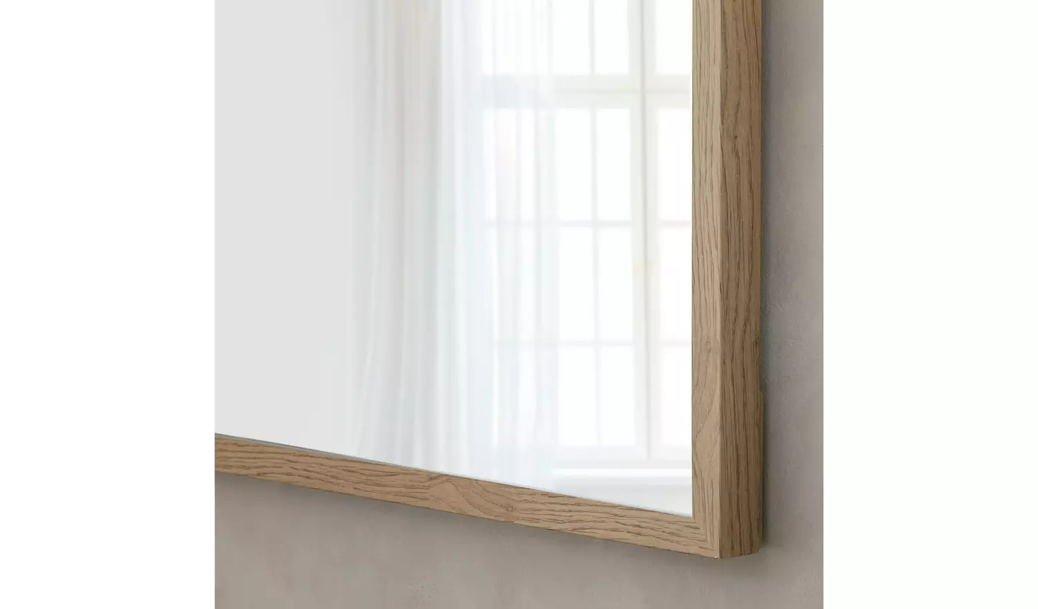 Home Essentials Oak Effect Square Wall Mirror - 55x55cm