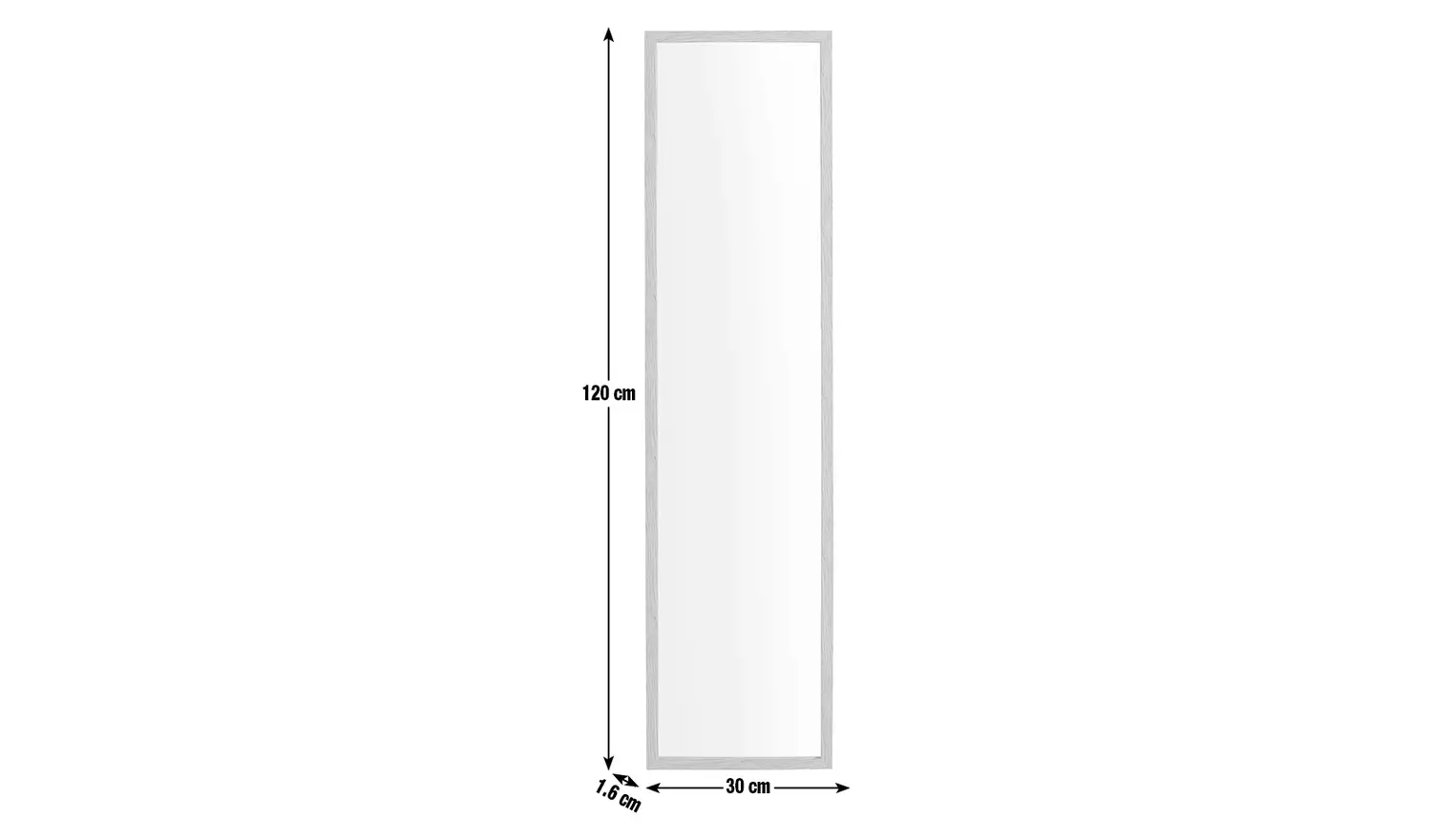 Home Essentials Oak Effect Full Length Wall Mirror -120x30cm
